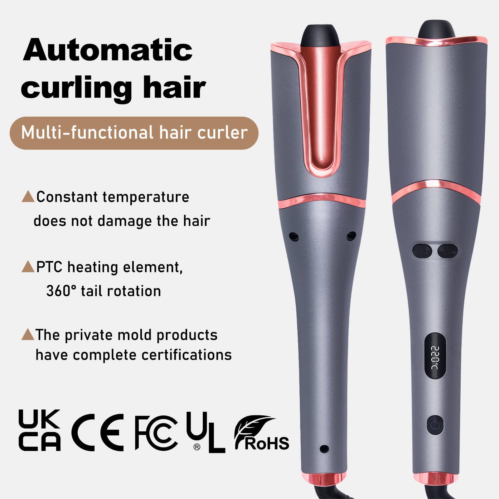Automatic Spiral Hair Curler - Aurynaz