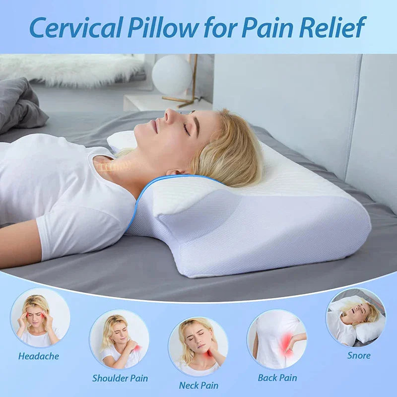 Memory Foam Cervical Neck Pillow - Aurynaz