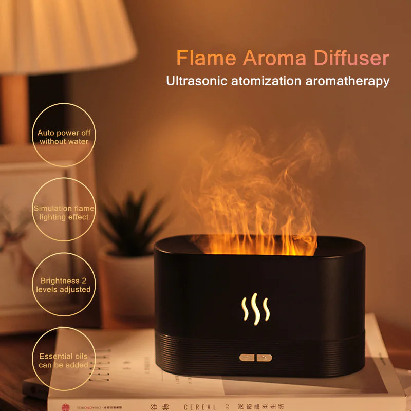 Flame Ultrasonic Aroma Air Humidifier - Aurynaz