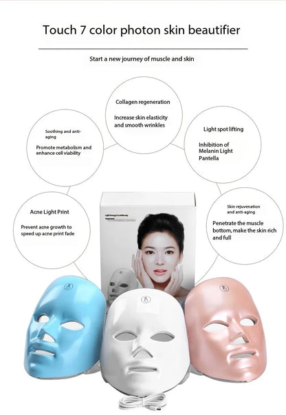 Wireless LED Red Light Face Mask - Aurynaz