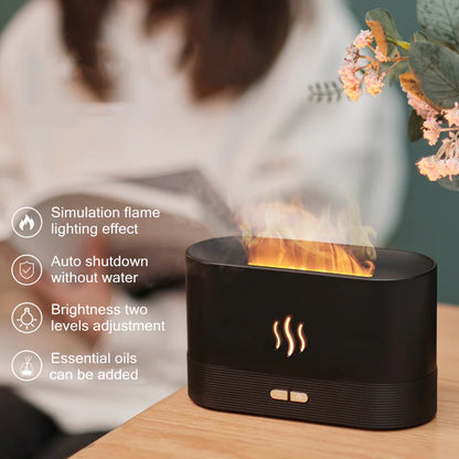 Flame Ultrasonic Aroma Air Humidifier - Aurynaz